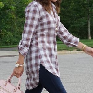 Evereve Ellison Plaid Tunic